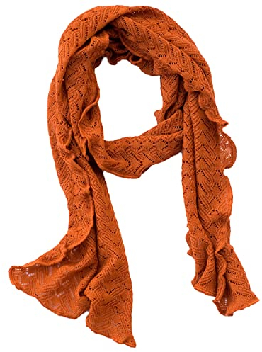 Invero, Merino Schal Lilly, 100% Wolle (Cognac)