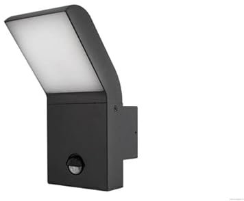 LumenTEC 12W LED Außenwandleuchte, Außenlampe mit Bewegungsmelder, Außenwandlampe IP44 4000K, Garten Lampe Sensor (CLARK)