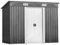 COSTWAY Abri de Jardin en Métal, Abri Jardin Exterieur avec 2 Portes Coulissantes, Cabane Jardin Rangement, 238 x 131 x 181 cm, Gris