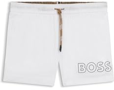 BOSS Herren Mooneye Badeshorts mit Umriss-Logo-Print