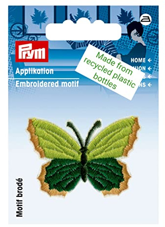 Prym 926741 Appl. recycelt Schmetterling grün