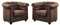 Vente-unique - Set mit 2 Chesterfield-Sesseln aus Mikrofaser in Antik-Lederoptik