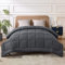 BEDSURE Bettdecke 200x200 Ganzjahresdecke Steppdecke - Bettdecke 200x200cm 4 Jahreszeiten Bettdecken - Oeko-TEX Zertifiziert 300GSM Grau, Weiche Warm Duvet Schlafdecke für Allergiker