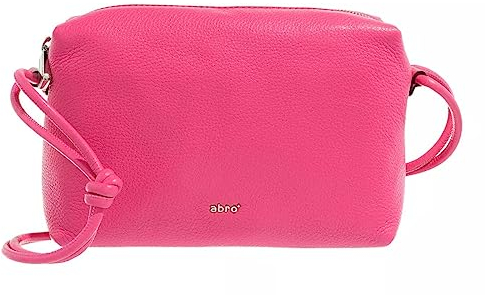 Abro Leather Dalia Crossbody Bag Knotted Big Pink