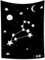 Wandteppich Leo Sterne Und Mond Crooked Moon Constellation Sternenhimmel Dunkle Farbe Cratoon Stars Schwarz Und Weiß Wandteppiche Waschbar Luxuriös Kunst Wandteppich Für Balkon 152x130 cm