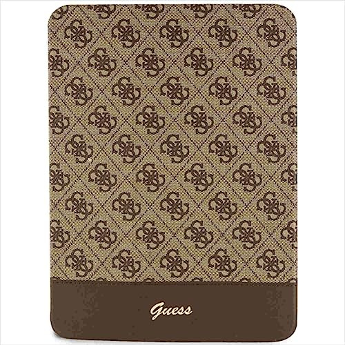 Guess GUFC11PS4SGW Étui pour iPad 10,9 Marron 4G Stripe Allover