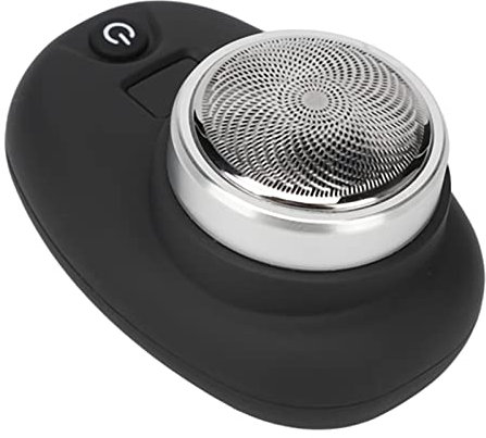 Elektrischer Bartschneider, Wiederaufladbarer Mini USB Akku Rasierer mit LED Anzeige, Wasserdichter Bartschneider Im Taschenformat für Männer (Matt schwarz)