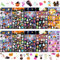 UPINS Halloween Sticker, 10 Blätter Halloween Aufkleber 3D Halloween Sticker Kinder Geist Kürbis Totenkopf Fledermaus Spinne Horror Sticker für Halloween Party Deko