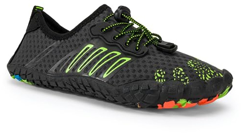 AQUASTIC Aqua-Wasserschuhe für Erwachsene und Kinder in abgestufter Größe mit Rutschfester, strapazierfähiger Sohle und weicher Eva-Schaumstoff-Einlegesohle 3mm Schnorcheln Strand Aqua Pool