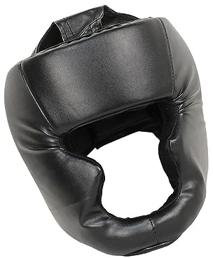ICDKOYK Schlanker Box und Sparring Kopfschutz. Praktischer MMA Kopfschutz, Schwarz, Erwachsener