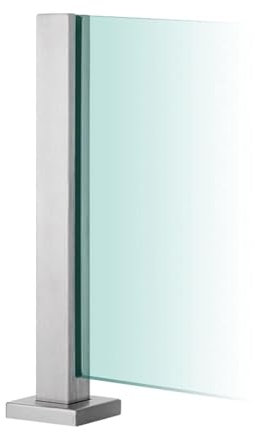 Glasbalustradenpfosten, Glasgeländerpfosten for Villa-Zaun/Schwimmbad/Deck/Arbeitsplatte, modernes quadratisches Handlauf-Set, geeignet for Stufen, Villen, Balkon, Treppen, Deck, Terrassentreppen ( Co