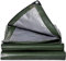 EPFHR Tarpaulin Waterproof Heavy Duty 3m x 4m 180GSM Green/Silver PE Plastic Tarp Sheet With Eyelets for Garden Furniture Roofing Gazebo Side Panels Firewood Ground Multipurpose Cover