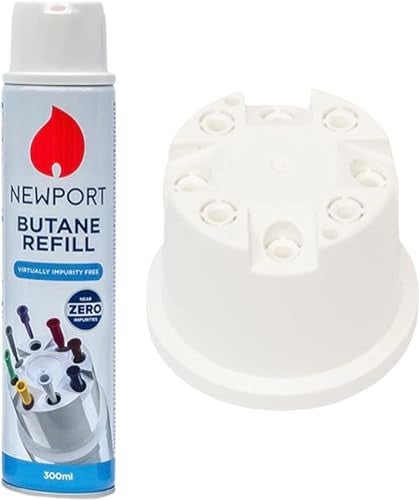 ezkart | Newport Gas For Lighters - 300ml Newport Gas Compatible with All Lighters | Ideal for Various Purpose like BBQ, Candle, Camping, Gas, Kitchen, Cooking Lighter