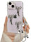 Ownest Kompatibel mit iPhone 13 / iPhone 14 Hülle mit Lanyard Kette Süßes 3D Bow Schleife Glitzer Durchsichtige Aesthetic Design Handyhülle Frauen Mädchen Girls Slim Soft Schlank Schutzhülle