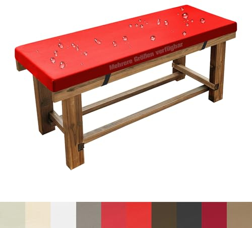 Lsjoaw Bankauflage 110X45X3CM Wasserdicht Sitzauflage Bankkissen Sitzkissen Gartenbank Auflage Schaukel Kissen für Gartenbank Schwingen Bankpolster Outdoor für Fensterbank Gartenkissen Leuchtendes Rot