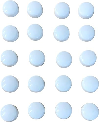 20 x Screw Cover Caps for No 10-12 Gauge Screws, Firm Clip-On Type (White)