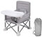 LADIDA Foldable Baby Travel Seat Booster Toddlers Dining Seat Removable Tray with Travel Bag Portable Folding Booster Feeding Chair for Children Toddlers Infants, Gray 308