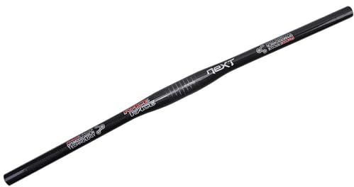 3K Carbon Mountainbike-Lenker 31,8mm – Fahrrad 680–760mm flacher/erhöhter Lenker, leichter Lenker(Color:Straight handle,Size:720mm)