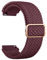 ZGCE 20mm Uhrenarmband Gewebtes Nylon Uhrenarmbänder, Mit Verstellbarer Metallschnalle, Schnellverschluss Sport Ersatzarmband 20mm Armband für Damen und Herren, Weinrot
