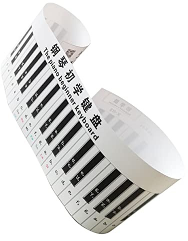 TOYANDONA Klavier Tastatur Aufkleber Für Anfänger Einfache Noten-übersicht Für Schnelles Lernen Praktisches Klavier Zubehör Zur Verbesserung Der Spielgewohnheiten Weißes Design Für