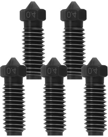 IdeaFormer 5Pcs Kobra 3 Gehärtetem Stahl Düse 0,4mm, Hardened Steel Kobra 3 Extruder Hotend Nozzle für Anycubic Kobra 3/Kobra 3 Combo 3D, Kobra S1 Drucker