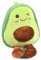 Wffeila Avocado Kuscheltier Kissen 30 cm - Fluffy Stuffies, Umarmungskissen Stofftiere für Kinder - Geschenk für Jungen und Mädchen