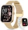 BANLVS Smartwatch Damen mit Telefonfunktion, 1.83 Diamant Armbanduhr, Smart Watch mit Menstruationszyklus, SpO2, Pulsuhr, Schlafmonitor, 145+ Sportmodi Sportuhr Android iOS Roségold Geschenk Damen