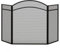HOMCOM Salvachispas para Chimenea de 3 Paneles Protector de Chimenea Plegable Pantalla de Chimenea con Estructura de Metal 96x60 cm Negro