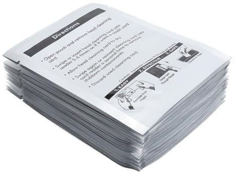 POS-Drucker-Swipe-Reiniger, Kreditkartenleser-Reiniger, 50 Stück Swipe-Terminal-Reinigungskarten mit PVC und Zellstoffpapier für Geldautomaten