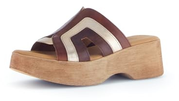 Gabor Damen Riemchensandalen, Frauen Sandalen,Freizeitschuhe,offene Schuhe,Sandaletten,Sommersandalen,Absatz,Camel Kombi,39 EU / 6 UK