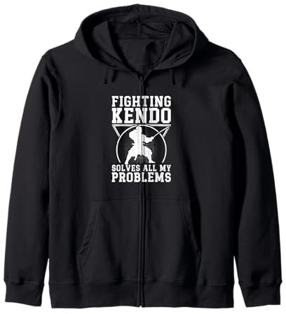 Der Kampf gegen Kendo löst alle meine Probleme - Lustiges Kendo-Sprichwort Kapuzenjacke