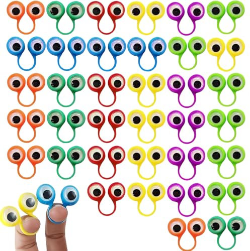 LONZIKP 30 Stück Finger Spielzeug, Augen Fingerpuppen Party Taschen Spielzeug für Kindergeburtstags Halloween Party, mitgebsel kindergeburtstag (colorful)