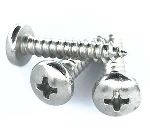 Blechschrauben 4,8 x 22 mm VA 25 Stück DIN 7981 Kreuzschlitz PH Edelstahl A2 V2A Linsenkopf | norm-genau®