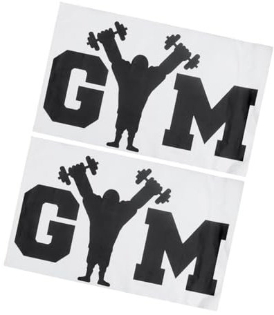 Gadpiparty 2er-pack Gym Hantel Wandaufkleber Abnehmbare Home Decor Wandtattoos