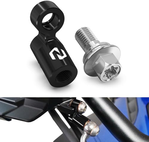 NICECNC Hydraulische Bremsschlauchverlängerung Adapter Extender Compatible with R1300GS, R1250GS Adventure, R1200GS, R1200RT, F850GS Adventure, F900XR, S1000XR, Bremsleitung, Siehe Einbau, Schwarz