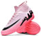 KUUK Fussballschuhe Kunstrasen Herren Hallenschuhe Fussball Turf Fußballschuhe Für Jungen Indoor AG FG TF Trainingsschuhe Outdoor (2309 Rosa TF 41)