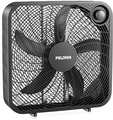 PELONIS Floor Fan 20 Inch 3 Speeds 6.5m/s Floor Fan Air Supply (2295CFM) Lightweight 5 Shovels Portable Durable for Bedroom, Office, Living Room