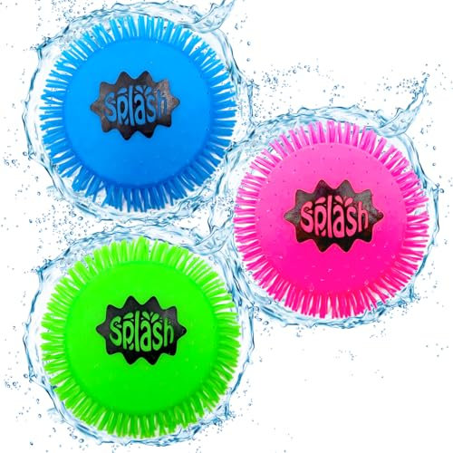 BAISHUWU Wasser Wurfscheibe aus Schaumstoff und Silikon, 3 Stück 17cm Wasser Frisbee, Splash Outdoor Frisbee, Wasserspielzeug Sommer Spaß, Water Disc, Extra Soft in Knalligen Farben für den Sommer