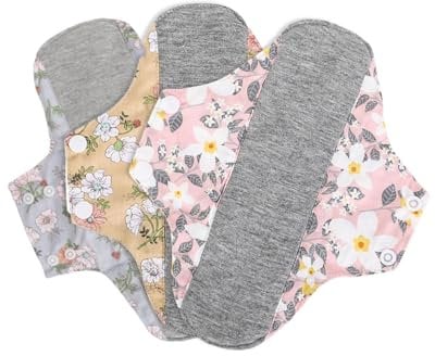 KGDUYC 3 Stück Wiederverwendbare,waschbare slipeinlagen,Reusable Cotton Pads Waschbare Slipeinlagen, Waschbar Damenbinden für Menstruation, Auslaufsicheres Design, Geeignet für alle Frauen