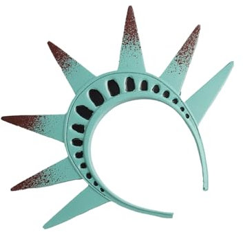 Lady Li-bertys Kostüm mit Krone und Fackel - Neuheit aufblasbare Erwachsenenstatue des Li-berty -Kostüms | Erwachsene Statue der Li-berty Food Dress Kostüm | 4. Juli Leichtes patriotisches Accessoire