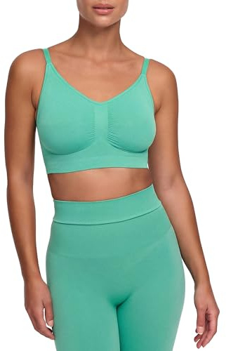 CFab BH Damen ohne Bügel nahtloses Bralette leichte Unterstützung | Unwattierter Komfort BH mit verstellbaren Trägern weichem Stretch und natürlicher Form für Alltag Zuhause Reisen und Freizeit
