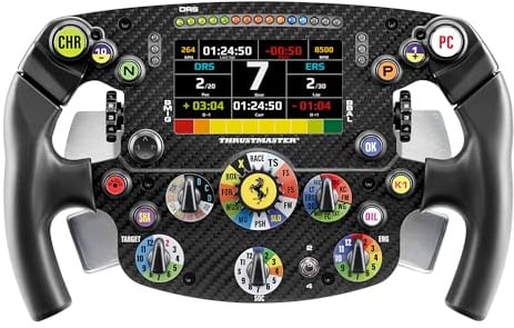 Thrustmaster Formula Wheel Ferrari SF-25 - Kranz PS5/XBOX/PC | Lizenzierte SF-25-Replik, 4,3-Zoll-LCD, 21 LEDs, 25 Tasten, 7 Encoder, Carbon-Front, T-Chrono-Wippen