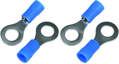 Cartrend 20 Stück Ring-Kabelschuhe, Kabelschuh Ring M6 blau für Kabel 1,5-2,5mm² (Packung mit 2)