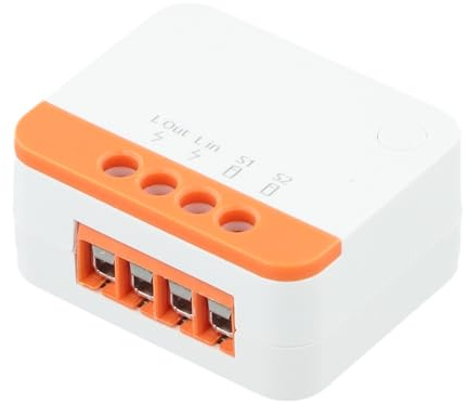 Auratrove for ZigBee for SMART Light Switch Module, No Neutral Wire Required Two-Way Control for DIY Home Automation, Compatible with Rocker Push Button External Switches