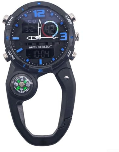 73 x 38 x 8 mm für Kompass für leuchtende GPS-Uhr, Wandern, Klettern, Outdoor-Abenteuer, kompakter Kunststoff-Karabiner, Taschenhandbegleiter, 47 g (rot)