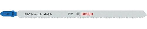 Bosch Professional 3x Lame per seghetto alternativo T 718 BF Metal-Sandwich (per Pannelli in metallo sandwich, accessorio Seghetto alternativo)