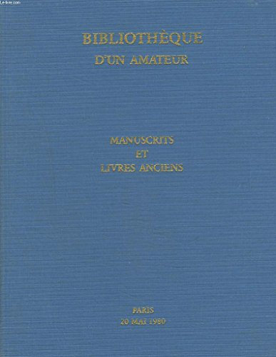 BIBLIOTHEQUE D'UN AMATEUR. MANUSCRITS ET LIVRES ANCIENS. VENTE LE 20 MAI 1980. PRECIEUX LIVRES ANCIENS. LE ROMAN DE LA ROSE. MANUSCRIT DU XIVe SIECLE. BOCCACE. INCUNABLES ET LIVRES DU XVIe SIECLE ILLUSTRES. SHAKESPEARE, 1re EDITION IN-FOLIO. ...