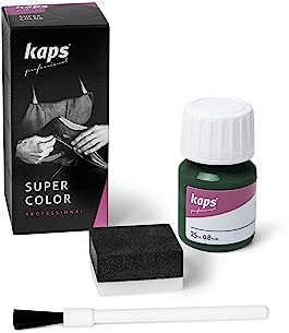 Dye Paint For Leather Shoes And Bags With Sponge And Brush, Kaps Super Color, 70 Colours, 25ml - 0.85 fl. Oz., 113 - Green