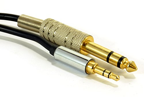 kenable Profi OFC 3,5 mm Stereo Klinkenstecker Stecker Zum 6,35 mm Stereo Klinkenstecker Stecker Kabel 2 m [2 Meter/2m]