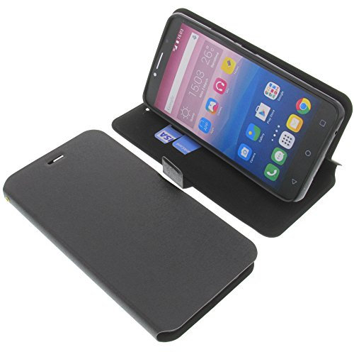foto-kontor Tasche kompatibel mit Alcatel Pixi 4 6.0 3G Book Style schwarz Schutz Hülle Buch
